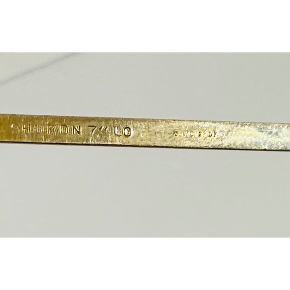 Shuron Vintage Mens Hornrim Glasses Gold Metal Frame Tortoise Trim Leather Case - Picture 12 of 16